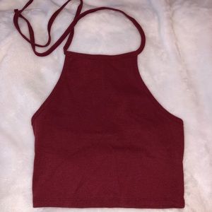 Maroon halter top